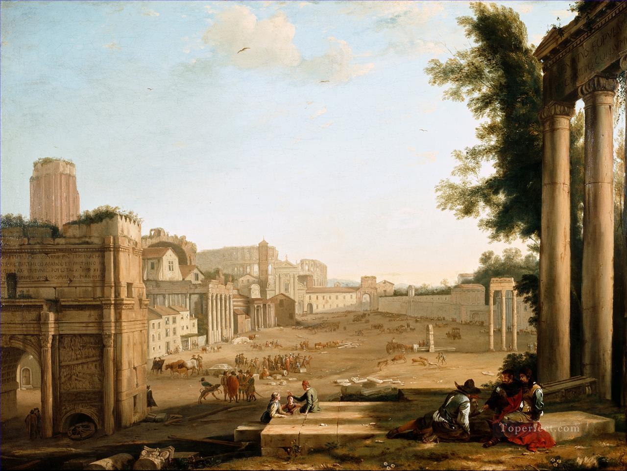 The Campo Vaccino Rome landscape Claude Lorrain Oil Paintings